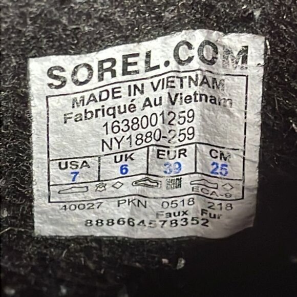 Sorel Yoot Pac Boots Beige Black Lace Up Waterproof Winter Snow Duck Sz 7 - Picture 7 of 12
